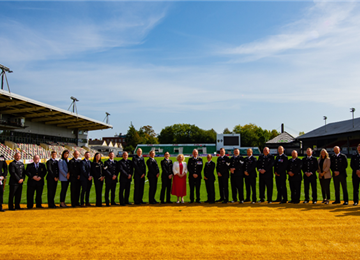 Jane Mudd with officers