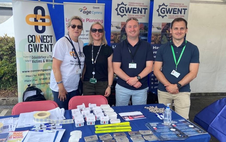 OPCC staff and partners behind table
