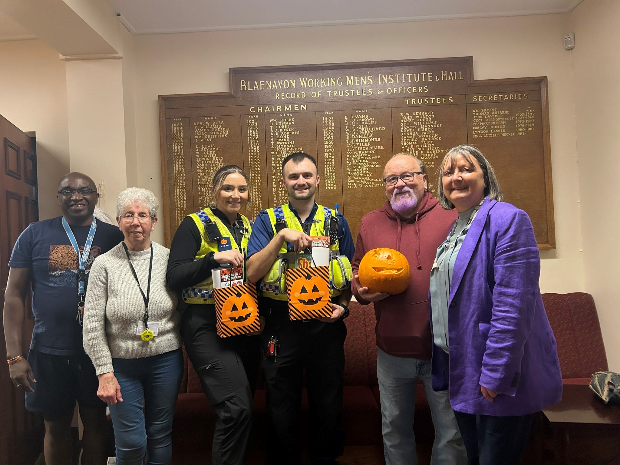 Partneriaid yn y digwyddiad Calan Gaeaf