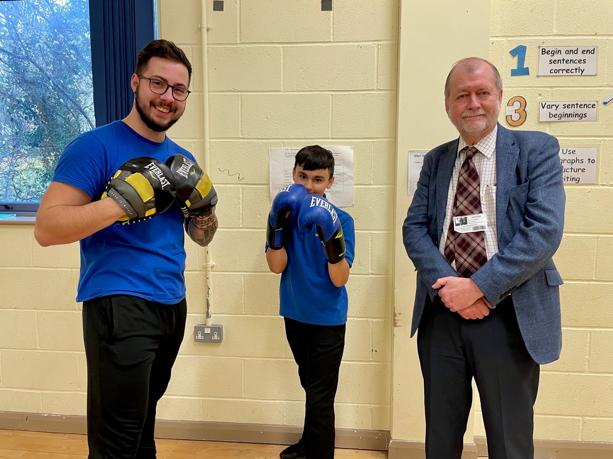 Ben from empire fighting chance. Pupil from west monmouthshire school. Jeff Cuthbert. 