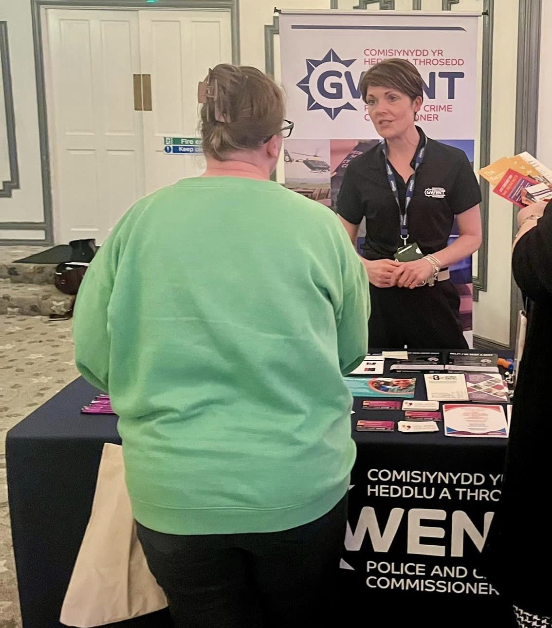 OPCC staff talking to residents