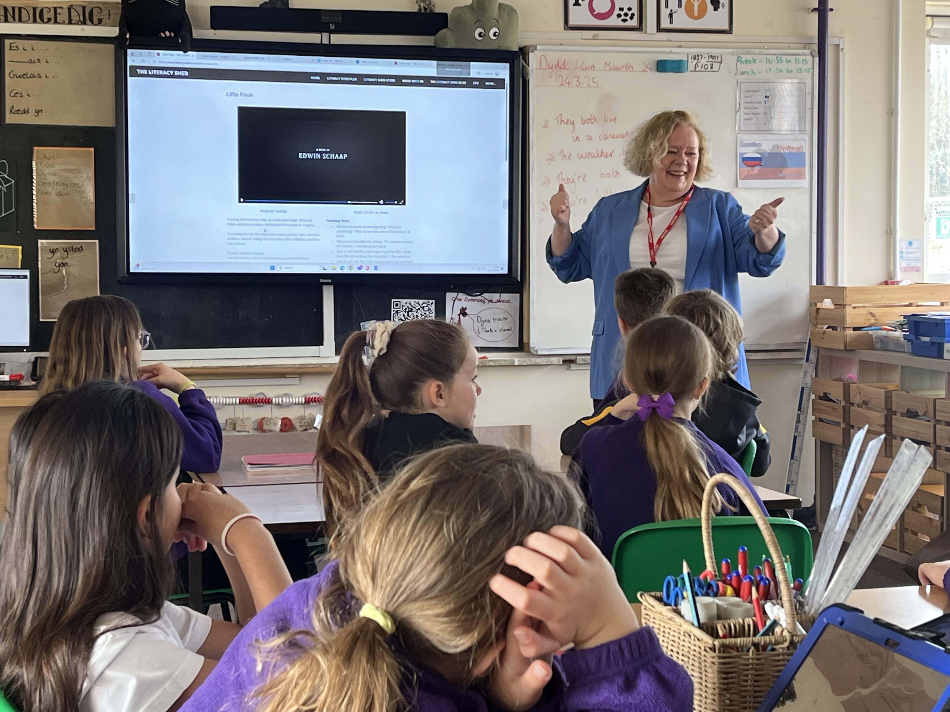 Children from years five and six at Glasllwch