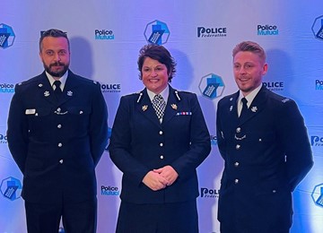 Chief Constable Pam Kelly and police officers at event