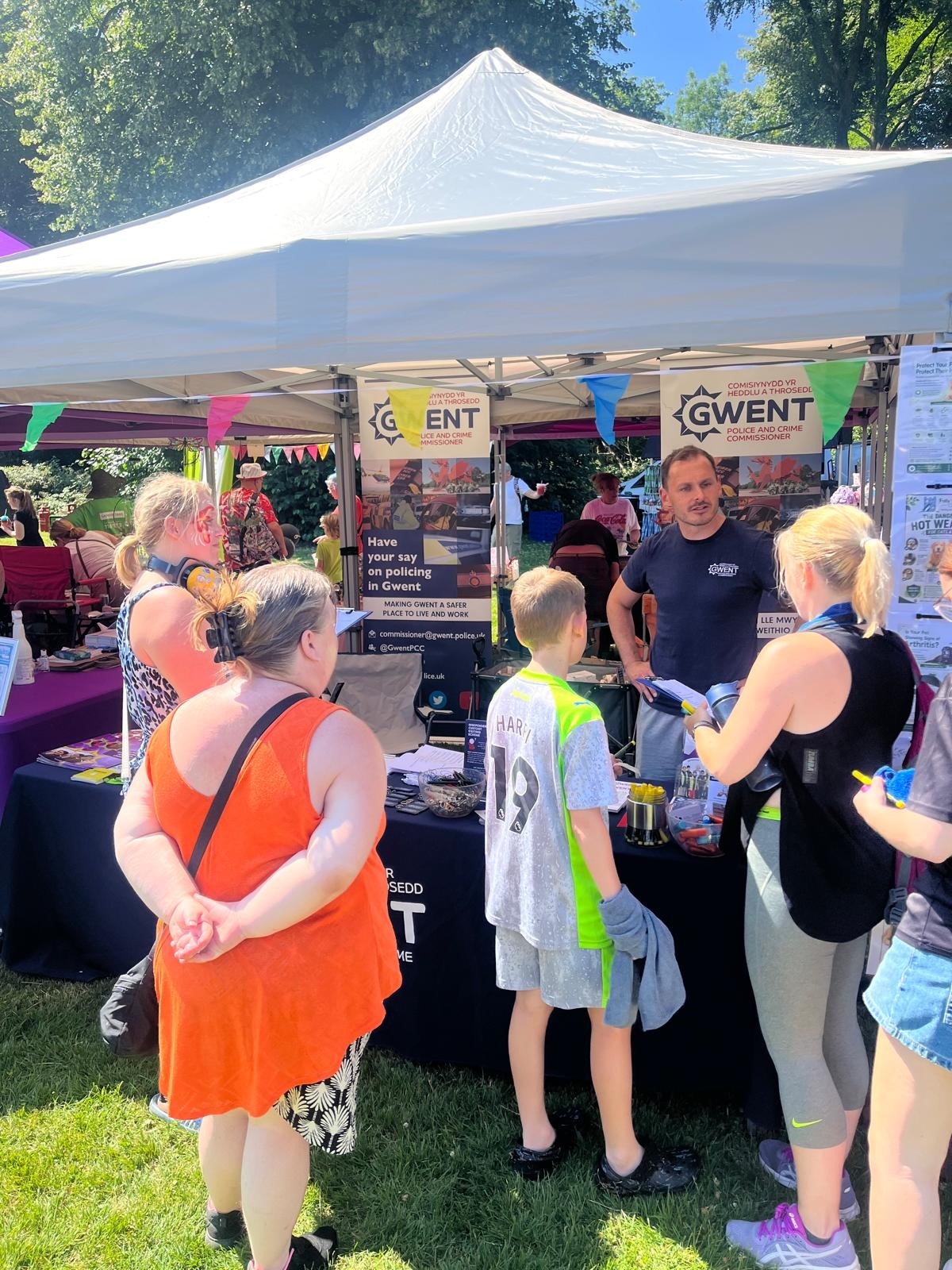 OPCC staff talking to residents