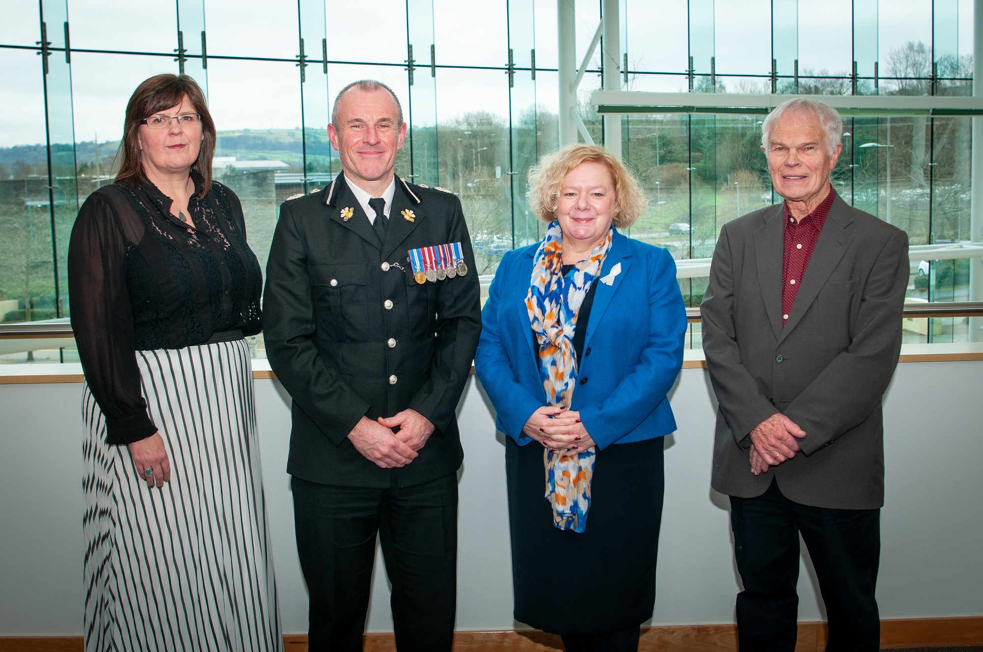Ltor. Gill Howells, Gwent PCP. CC Mark Hobrough. PCC Jane Mudd. Colin Mann, Gwent PCP.