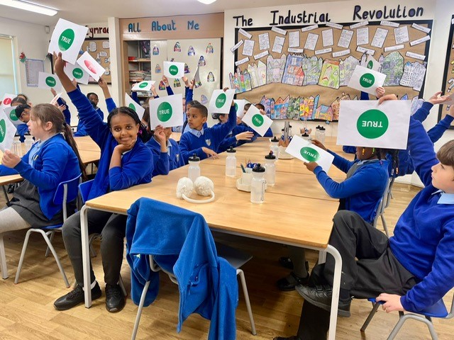 Plant yn dal i fyny ie neu ddim arwyddion