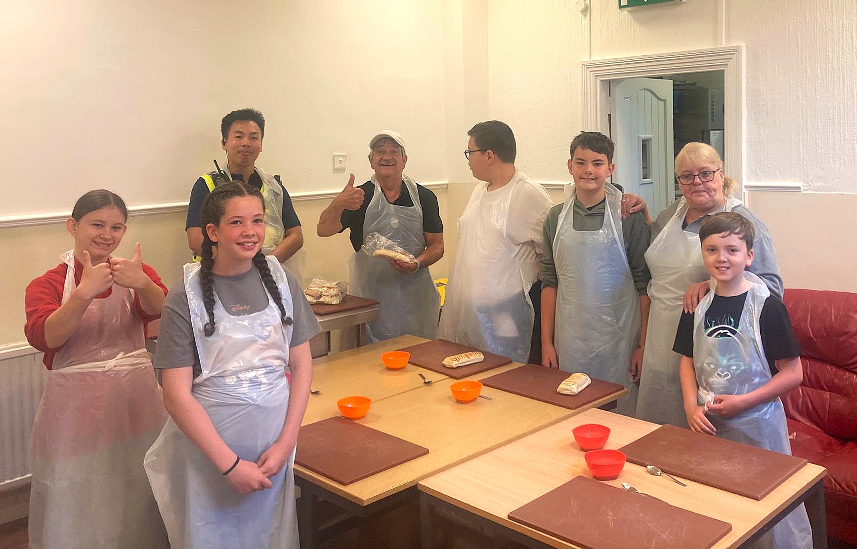 Young people from SYDIC cooking