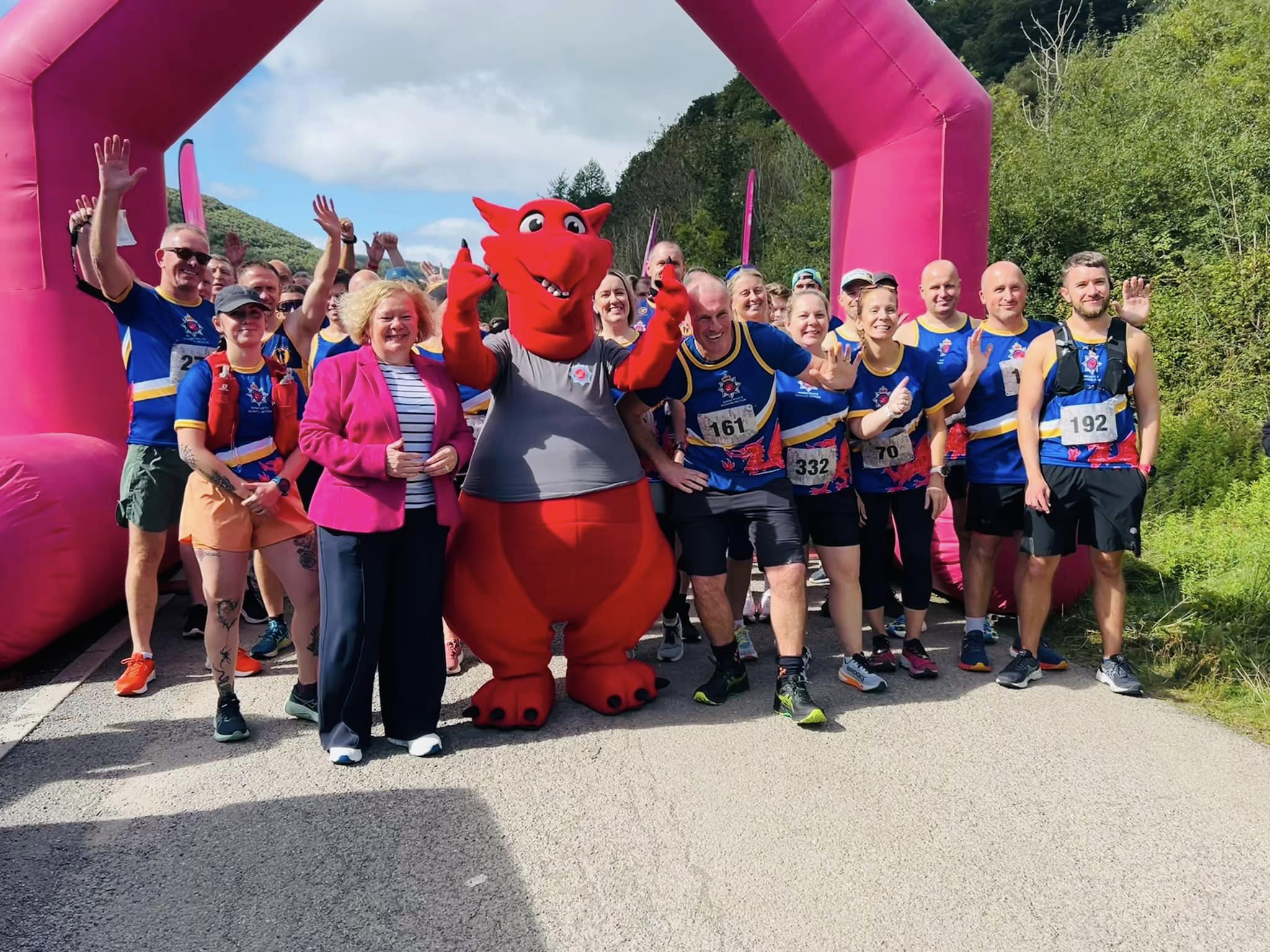 Jane Mudd with Gwent Police running section