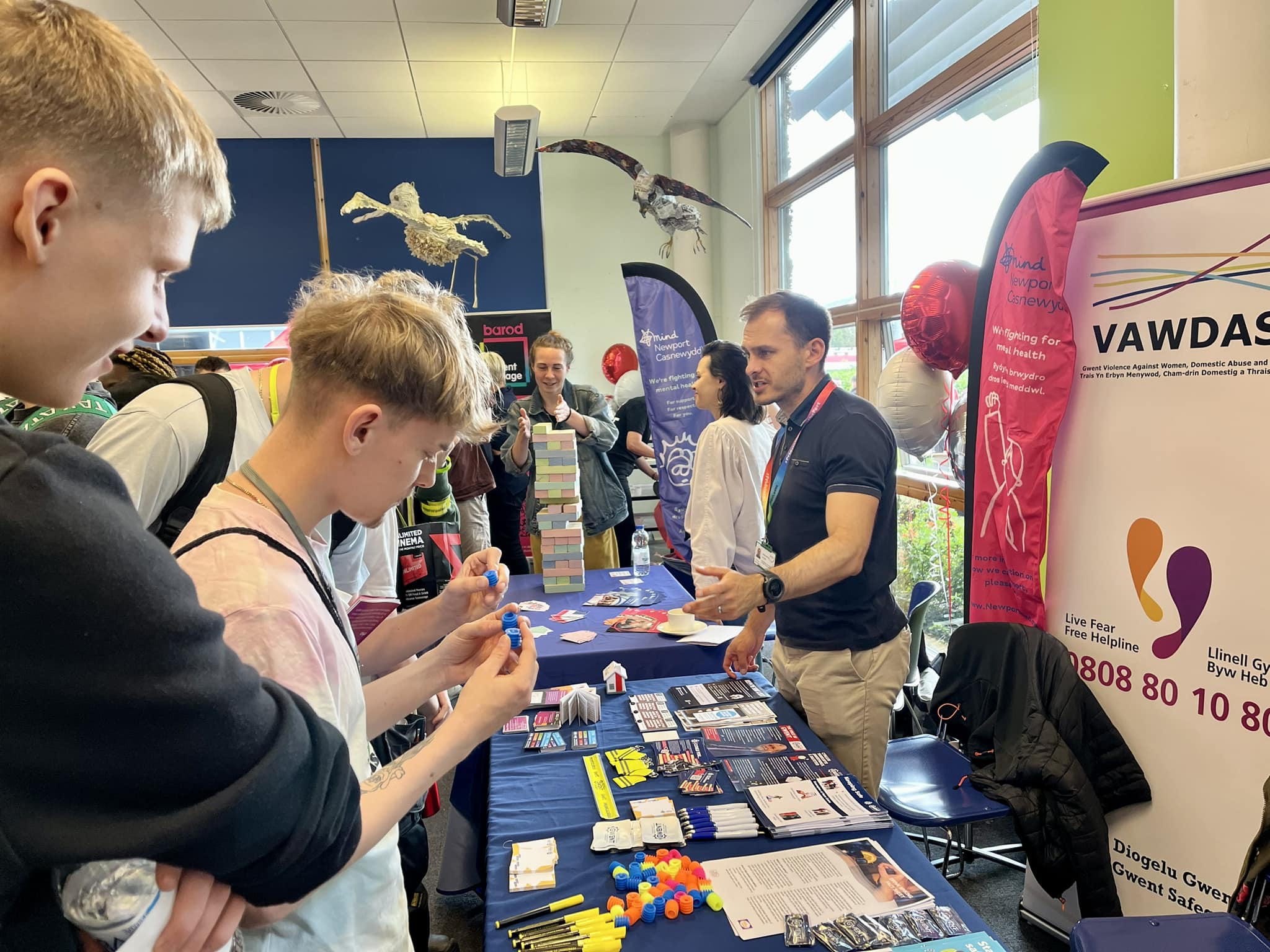 OPCC officer talking to students
