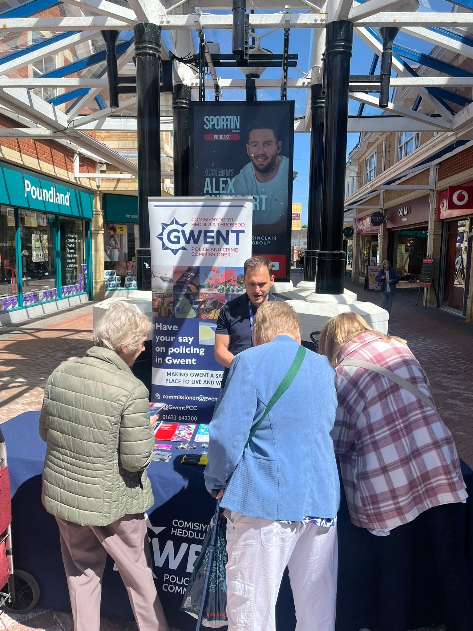 OPCC staff talking to residents