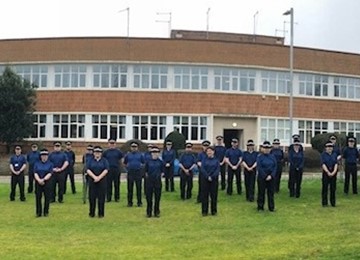Group photo welcoming the new officers