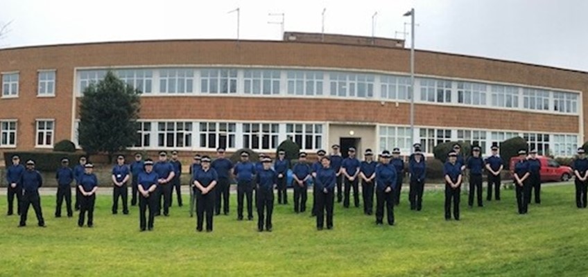 Group photo welcoming the new officers